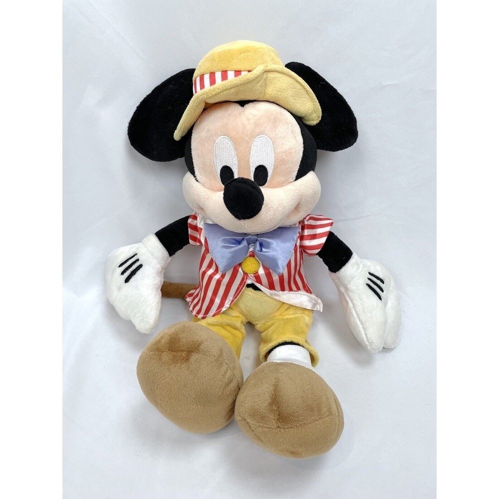 Disney Store Mickey Mouse Barbershop Quartet Main Street Plush 18"